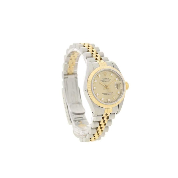 Lady's Rolex Datejust 69173 - Champagne Diamond Dot Dial