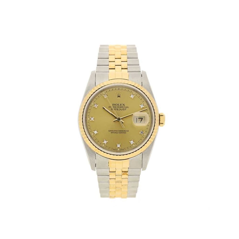 Datejust 16233 Gents Secondhand Watch, Diamond Dial, 1990
