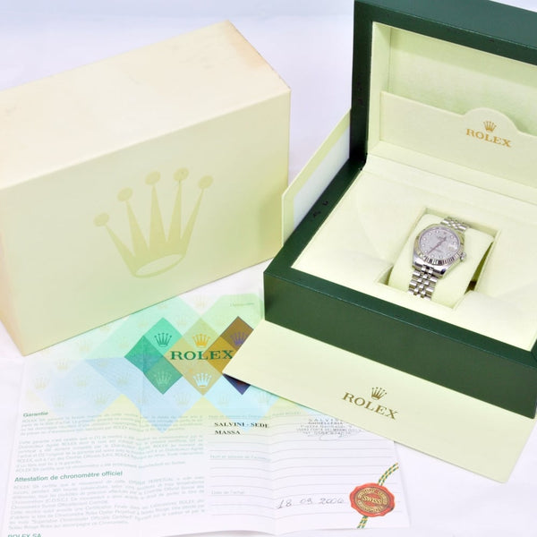 Ladies Rolex Datejust - Silver Meteorite Diamond Dial - 178274