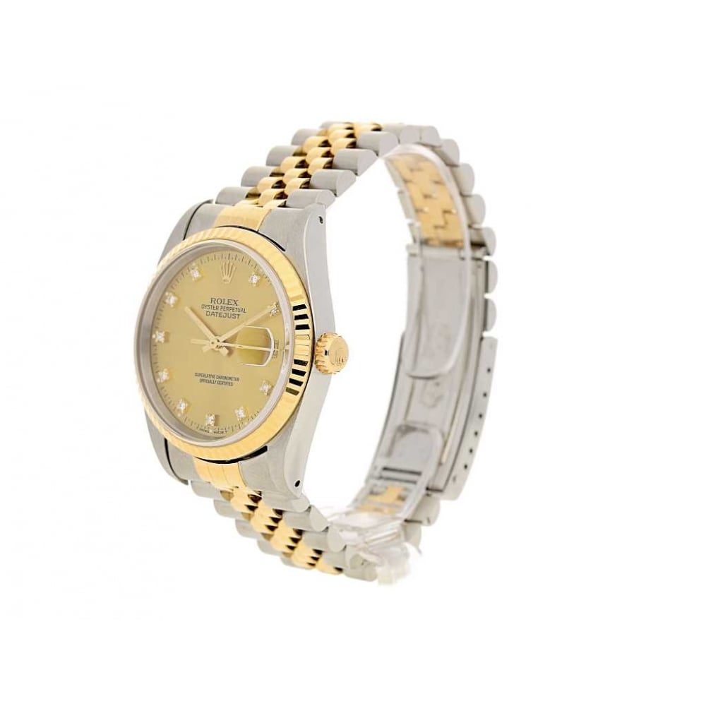 Second Hand Rolex Datejust 16233 - Steel and Gold - Diamond Dial