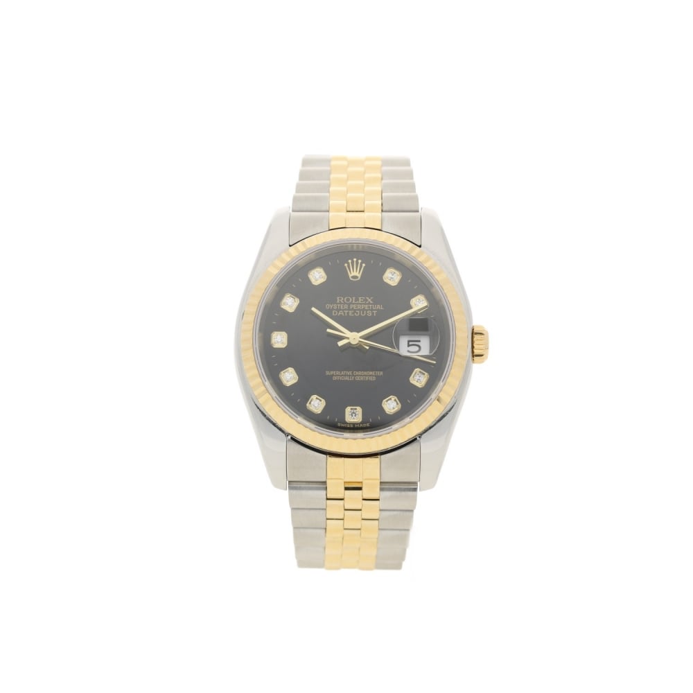 Datejust 116233 - Black Diamond Dial - Gents Watch - 2004