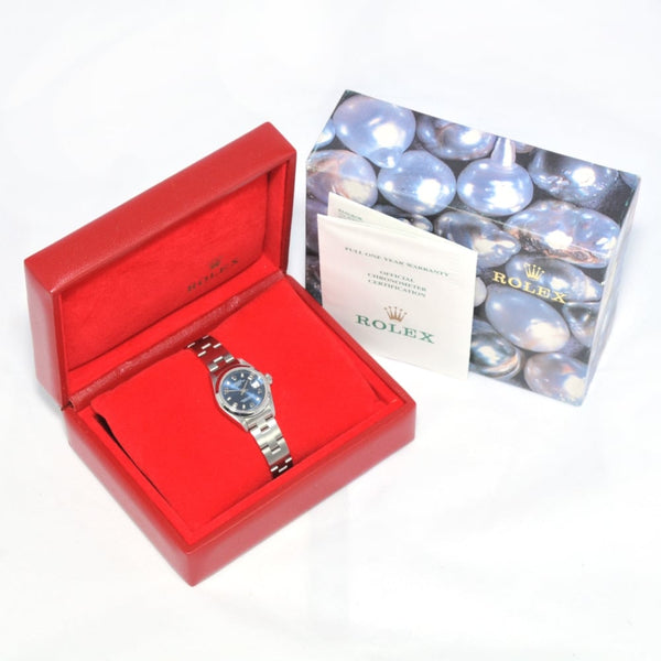 Oyster Date 69160 - Ladies Watch - Blue Dial - 1999