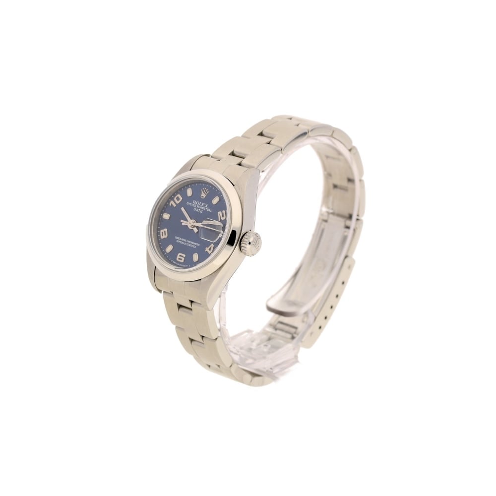 Oyster Date 69160 - Ladies Watch - Blue Dial - 1999