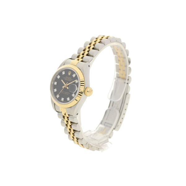 Datejust 69173 - Lady's Second Hand Watch - Black Dial - 1990