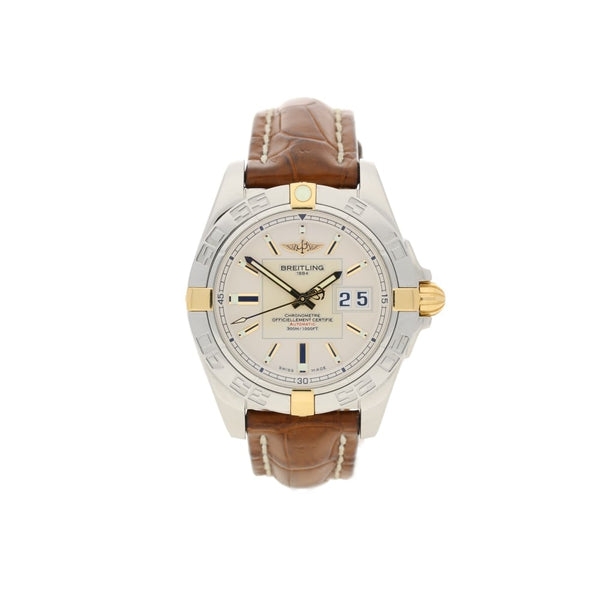 Cockpit B49350 - Cream Batton Dial - Brown Leather Strap - 2008