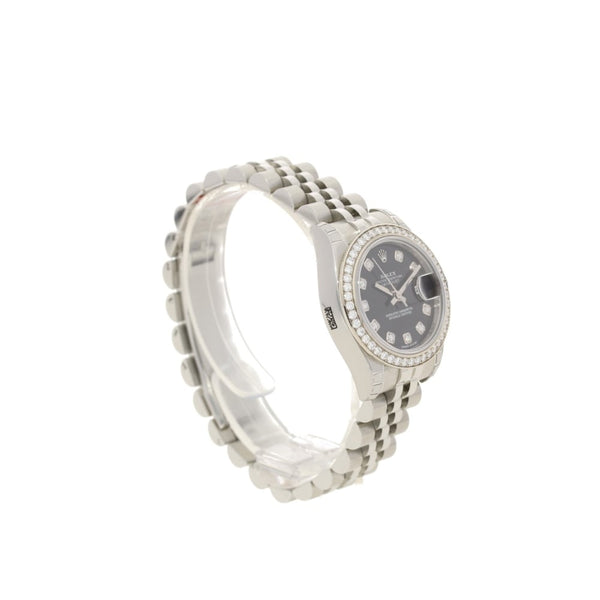 Datejust 179384 - Diamond Bezel - Black Diamond Dial - Unworn