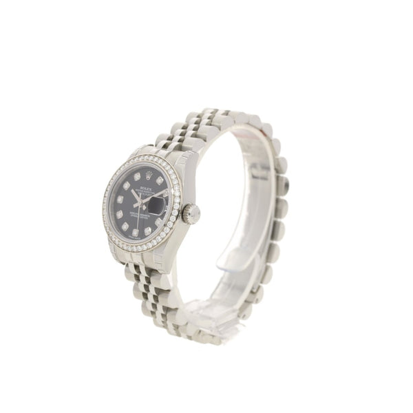 Datejust 179384 - Diamond Bezel - Black Diamond Dial - Unworn