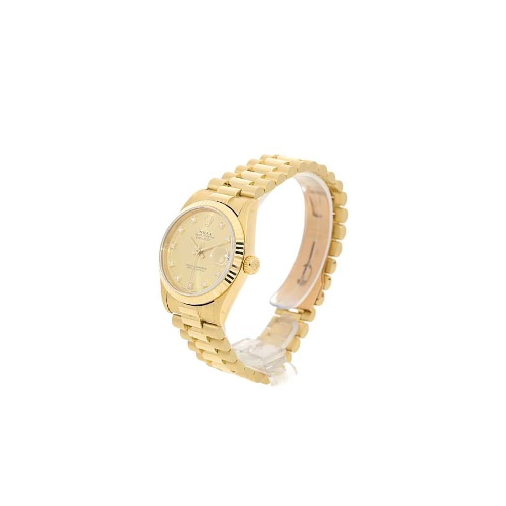 Datejust 68278 - 18ct Gold Mid Size Watch - Diamond Dial - 1989