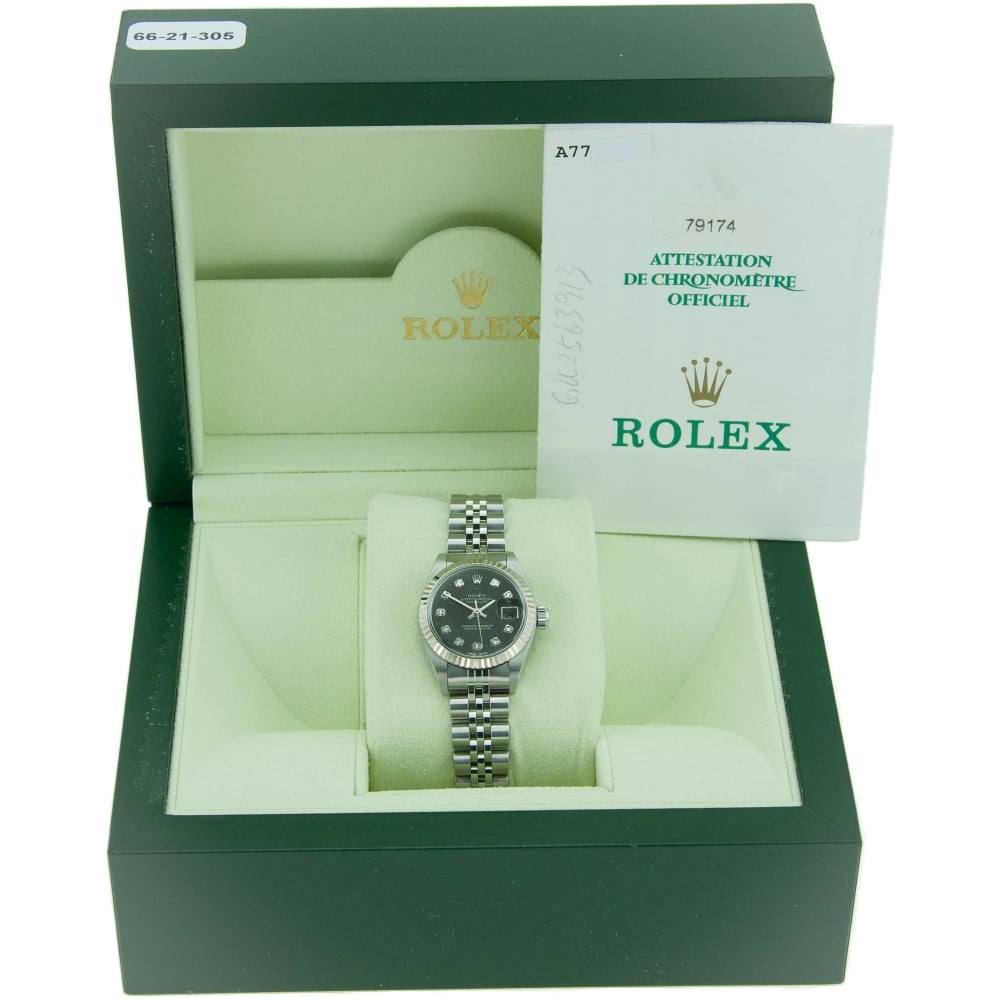 Datejust 79174 - Black Meteorite Diamond Dot Dial - 2001