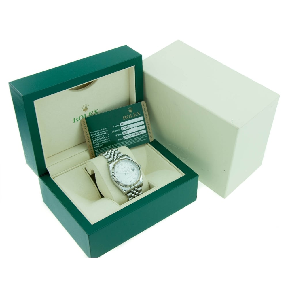 Datejust 116234 - Second Hand Gents Watch - Diamond Dial - 2008