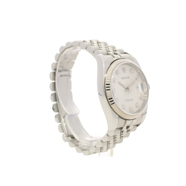 Datejust 116234 - Second Hand Gents Watch - Diamond Dial - 2008