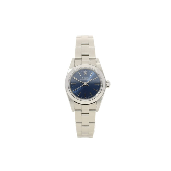 Oyster perpetual 76080 - Ladies Second Hand Watch - Blue Dial