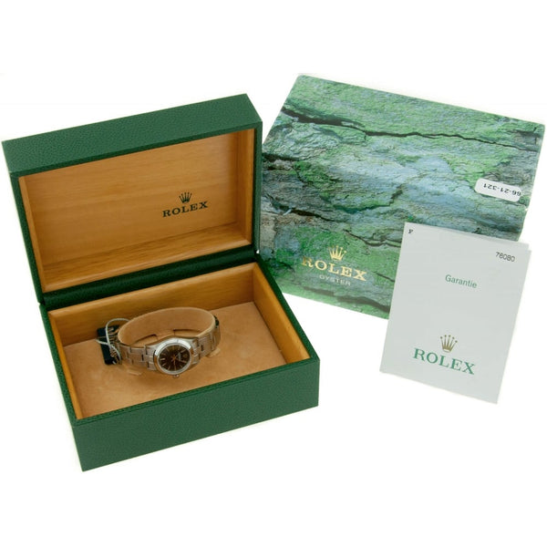 Oyster perpetual 76080 - Ladies Second Hand Watch - Blue Dial