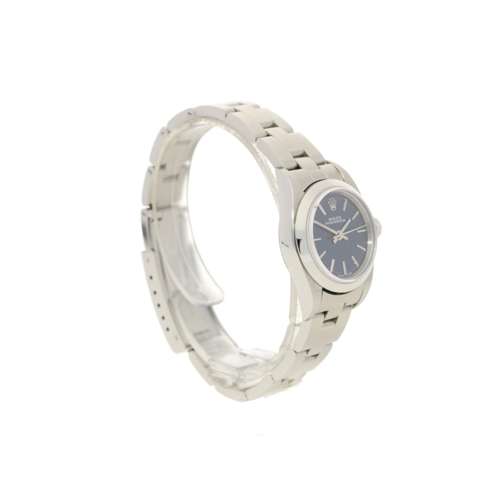 Oyster perpetual 76080 - Ladies Second Hand Watch - Blue Dial