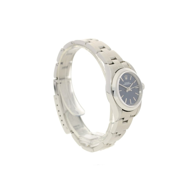 Oyster perpetual 76080 - Ladies Second Hand Watch - Blue Dial