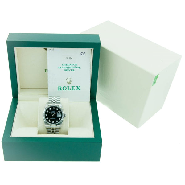 Datejust 16234 - Gents Second Hand Watch - Diamond Dial - 1997