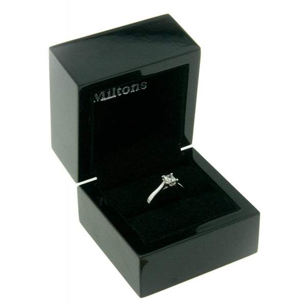 Platinum Ladies 0.54ct Princess Cut Diamond Solitaire Ring