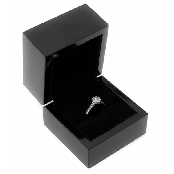 1.01ct Diamond Platinum Ring with Diamond Shoulders - Pre Owned