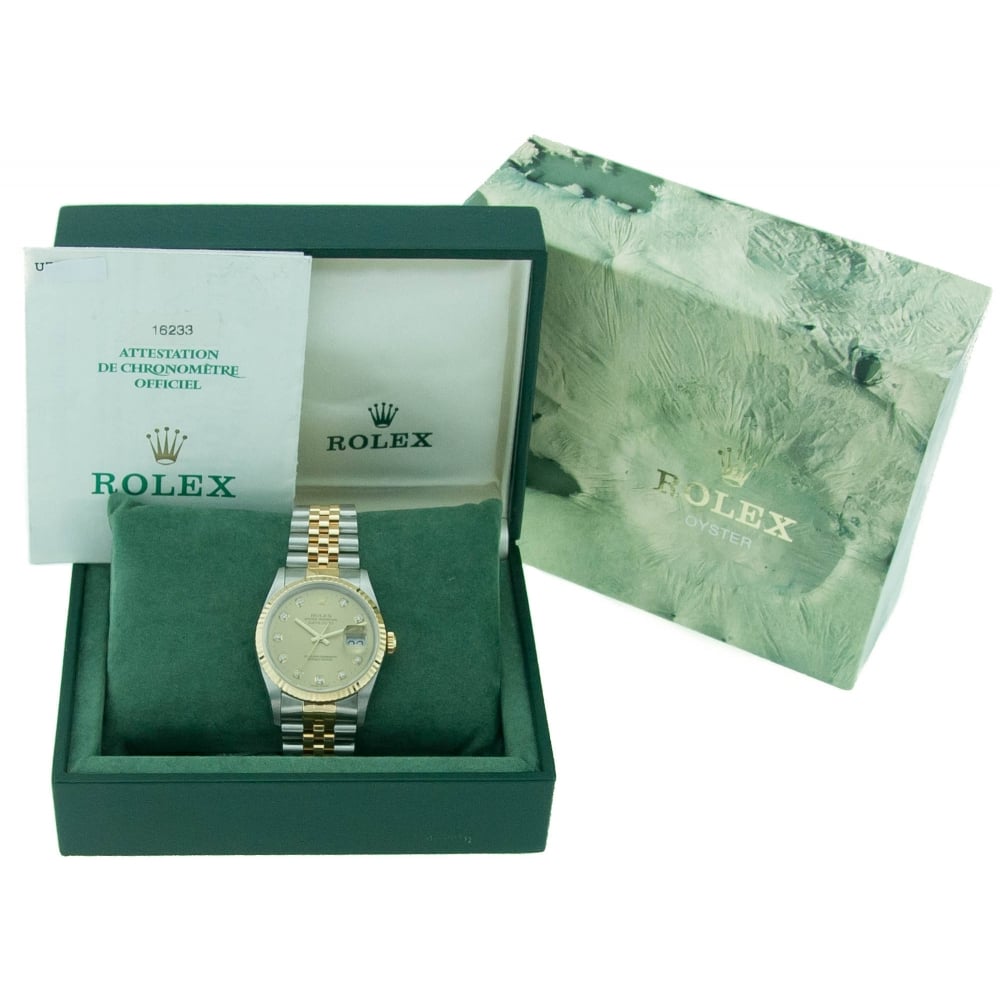 Datejust 16233 - Champagne Diamond Dial - 2000