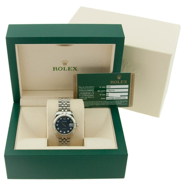 Datejust 178274 - 31mm - Blue Jubilee Diamond Dial - 2008