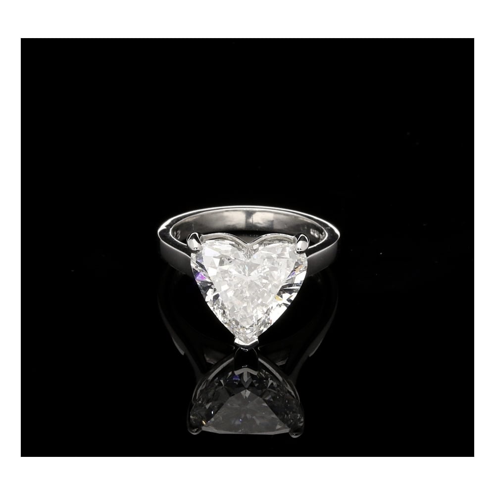 5.28ct Diamond Heart Cut Ring - 18ct White Gold