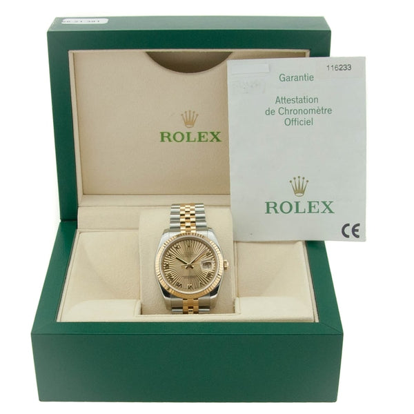 Datejust 116233 - Champagne Sunburst Dial - 2005