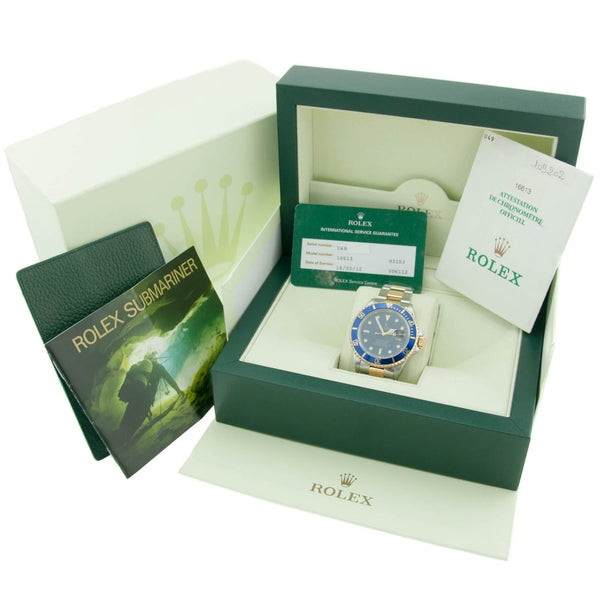 Submariner 16613 - Gents Watch - Blue Dial - 1998