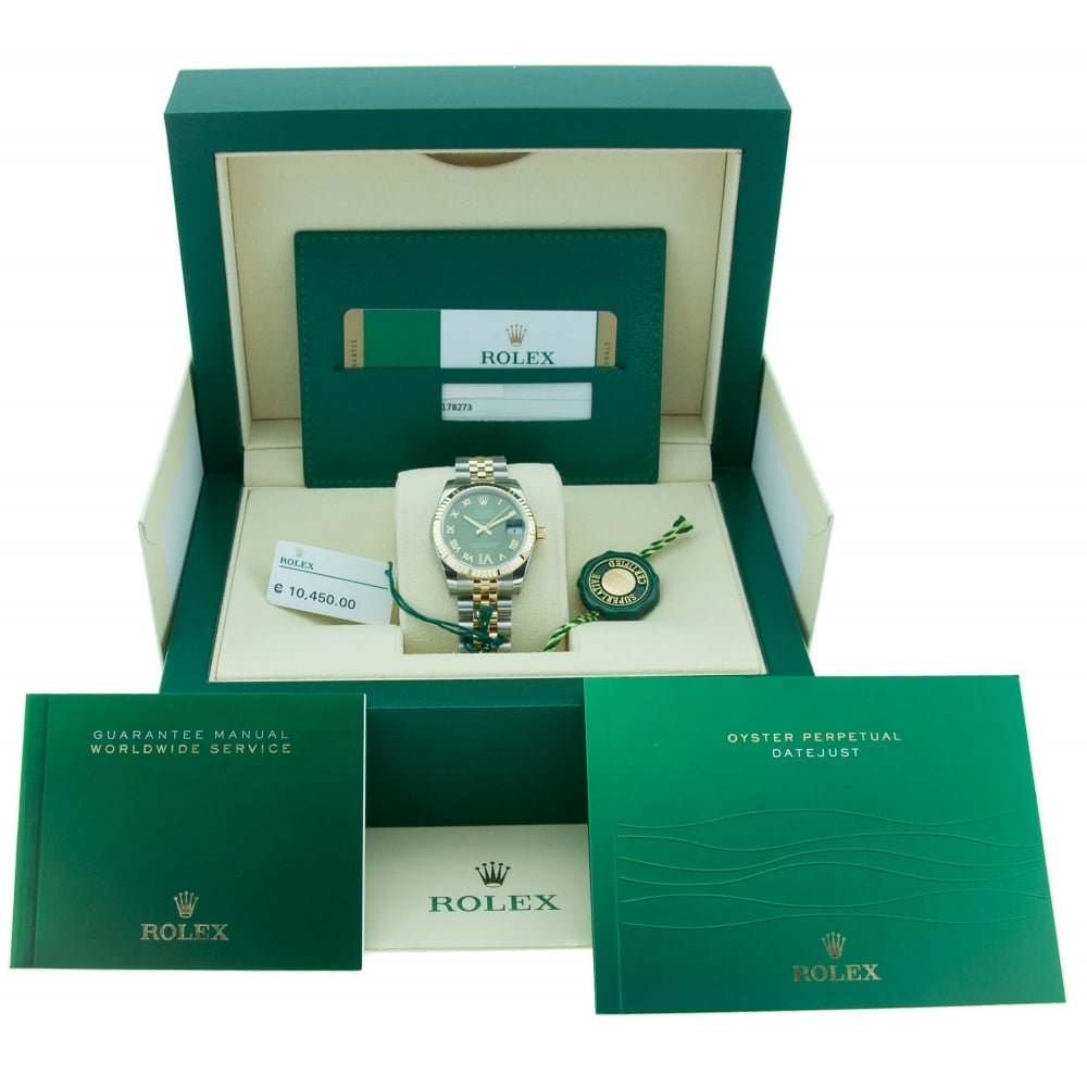 Datejust 178273 - 31mm Mid-Size - Olive Green Dial - 2016 Unworn