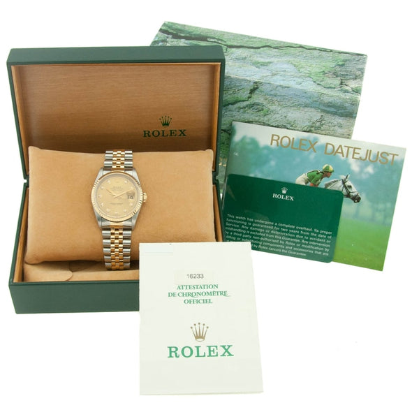 Datejust 16233 - Champagne Diamond Dial - 1997