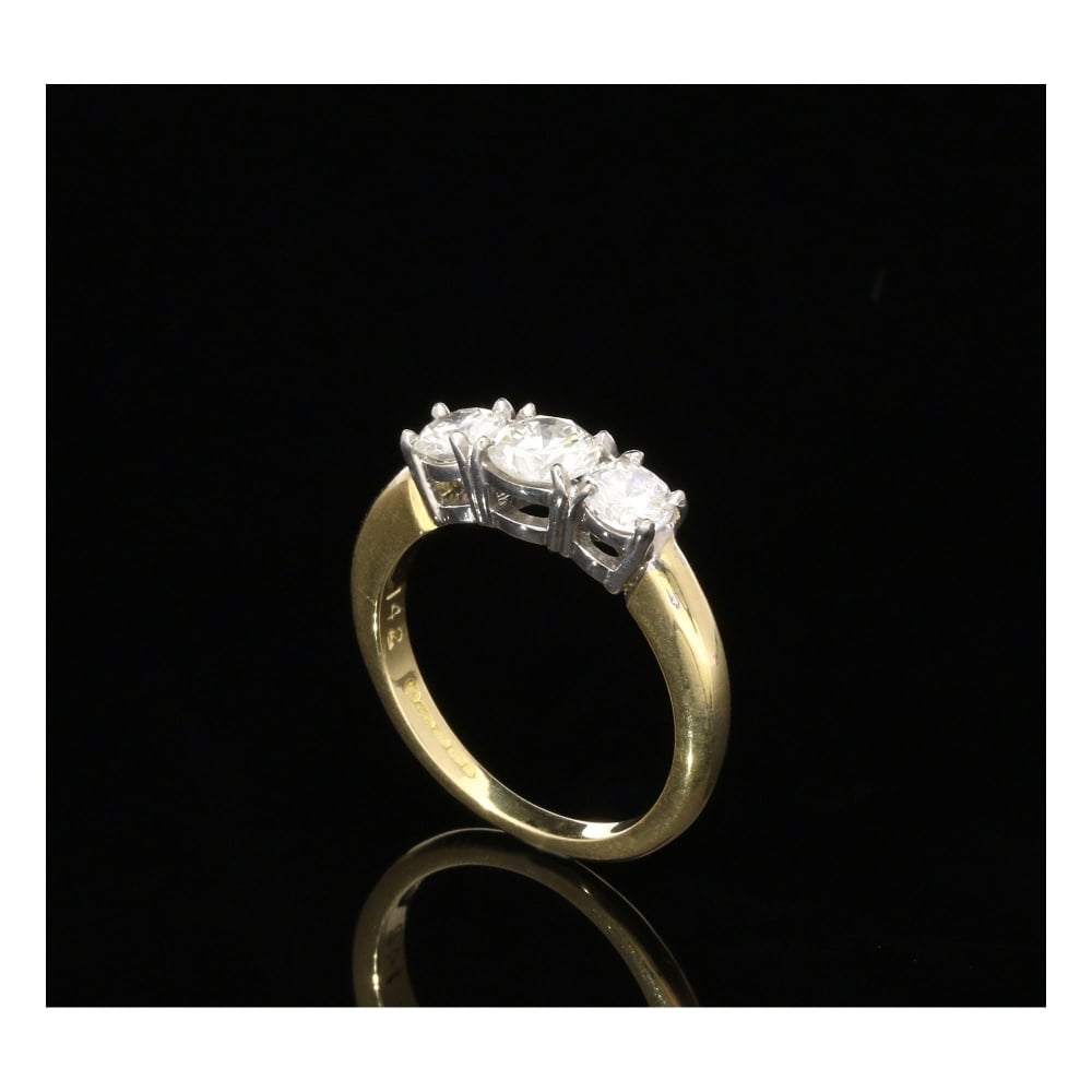 18ct Yellow Gold Trilogy Ring 1.42ct