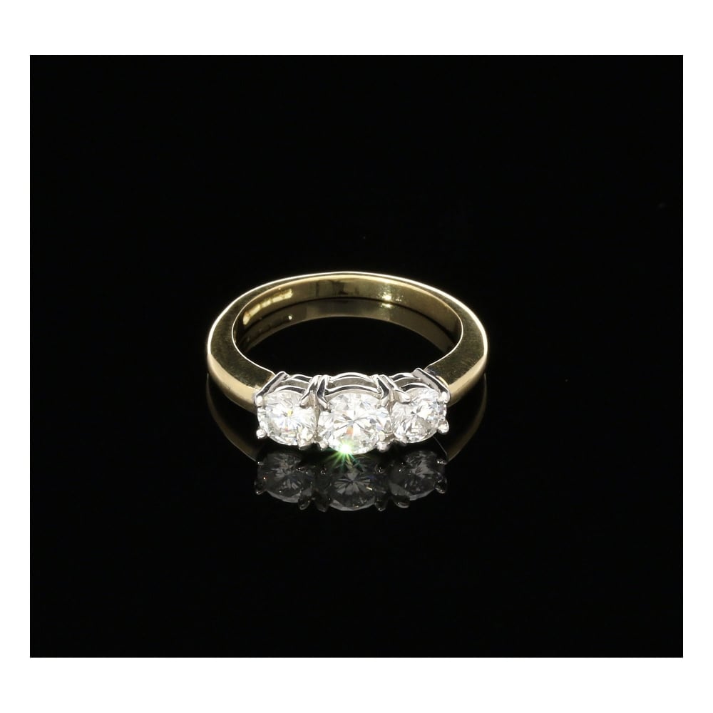 18ct Yellow Gold Trilogy Ring 1.42ct
