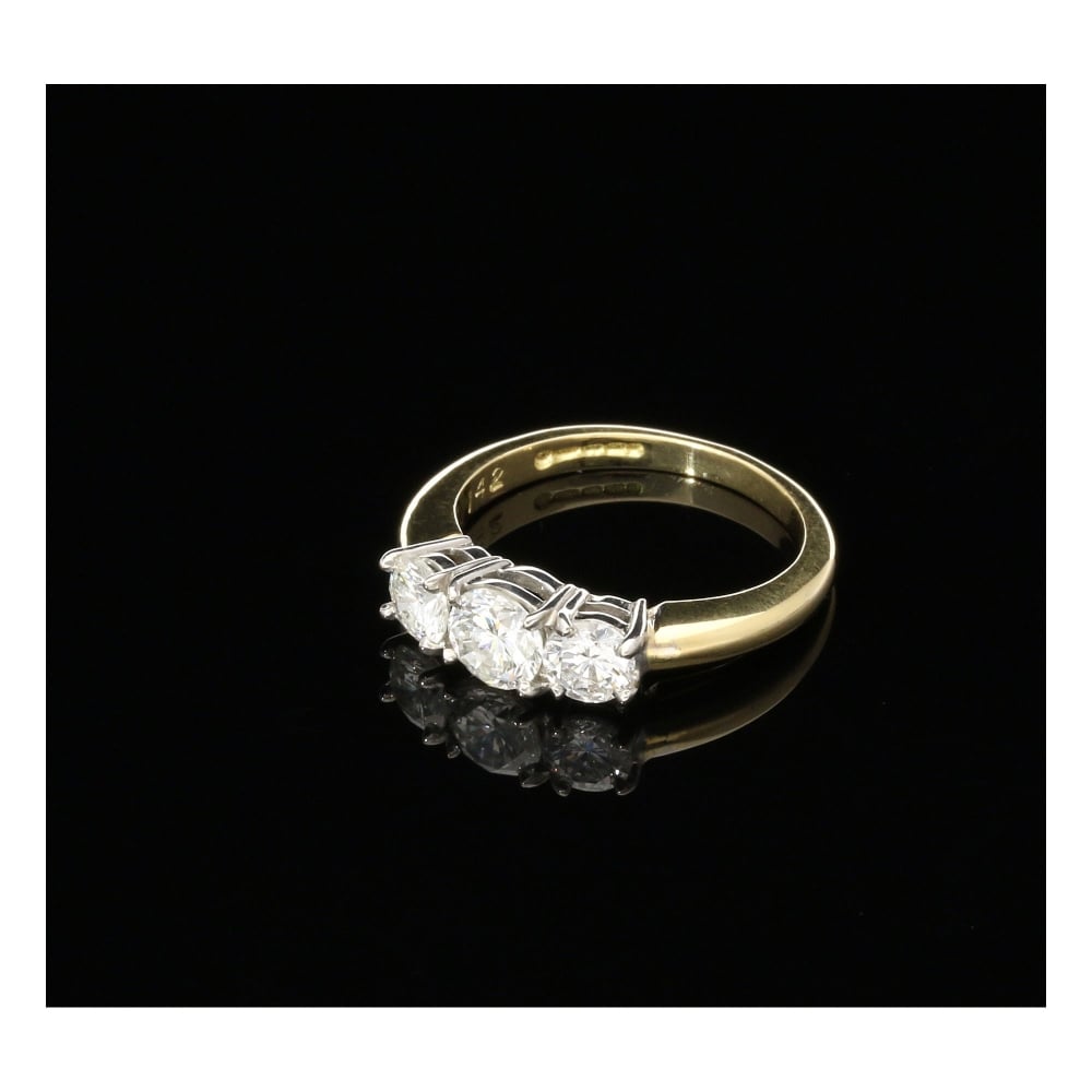 18ct Yellow Gold Trilogy Ring 1.42ct