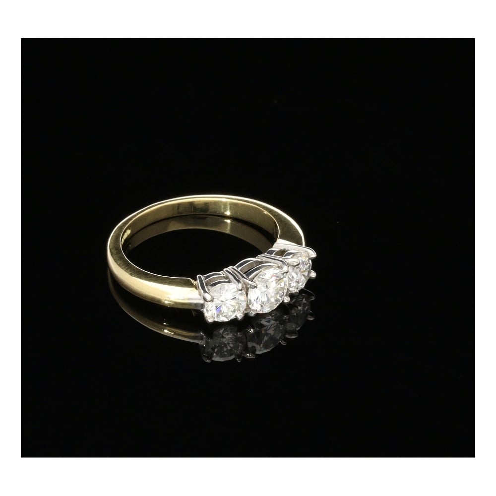 18ct Yellow Gold Trilogy Ring 1.42ct