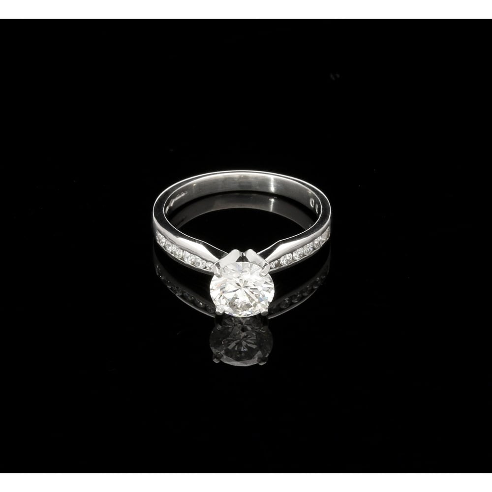 1.14ct Round Brilliant Cut Diamond Platinum Engagement Ring