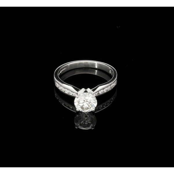 1.14ct Round Brilliant Cut Diamond Platinum Engagement Ring