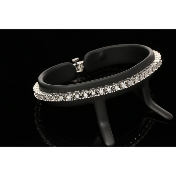 9ct White Gold Diamond Tennis Bracelet - 1.00ct