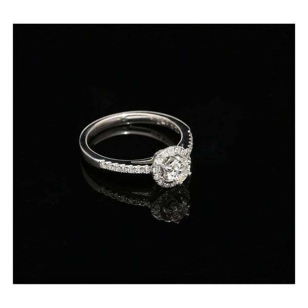 18ct White Gold Diamond Cluster Ring - 0.61ct