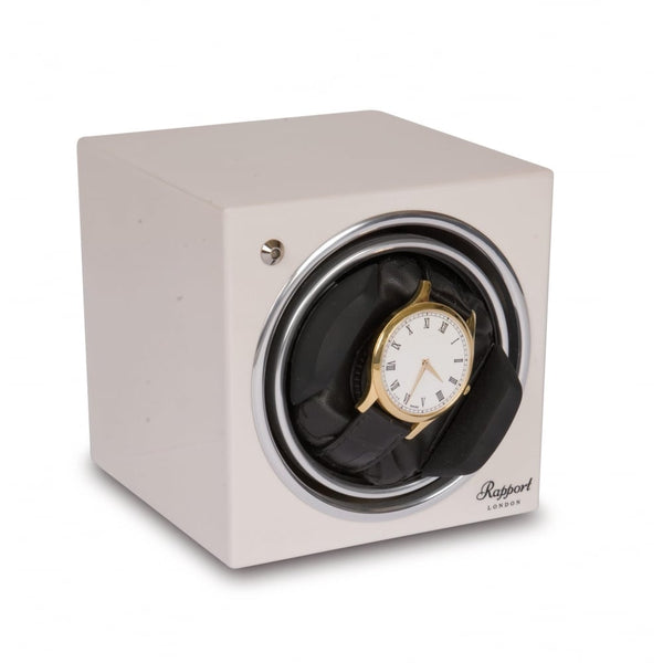 Evo Cube Watch Winder in Glacier White