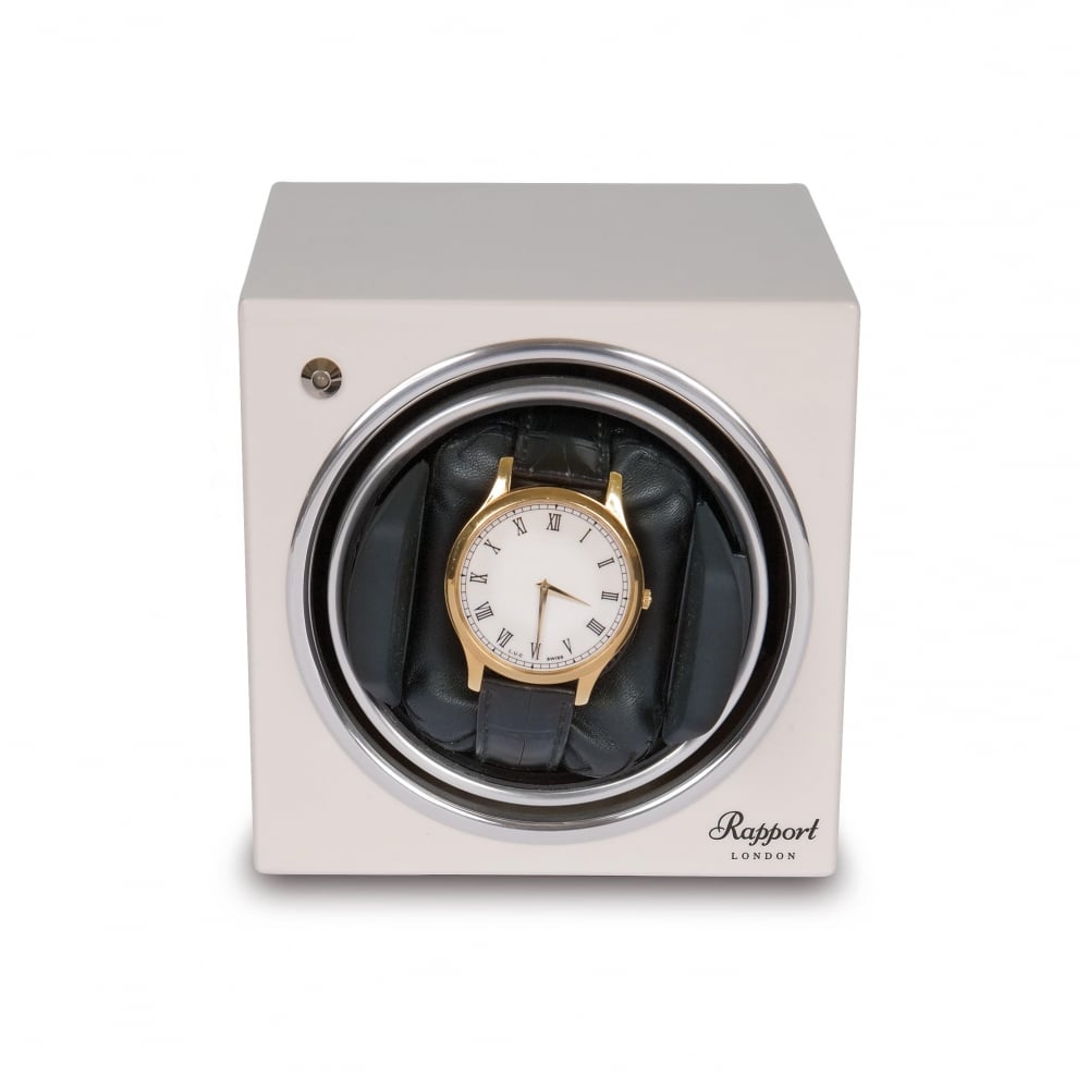 Evo Cube Watch Winder in Glacier White