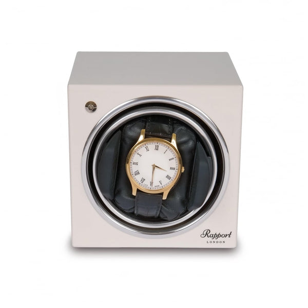 Evo Cube Watch Winder in Glacier White