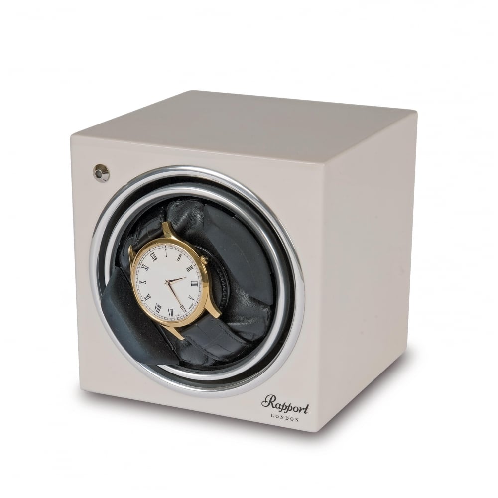 Evo Cube Watch Winder in Glacier White