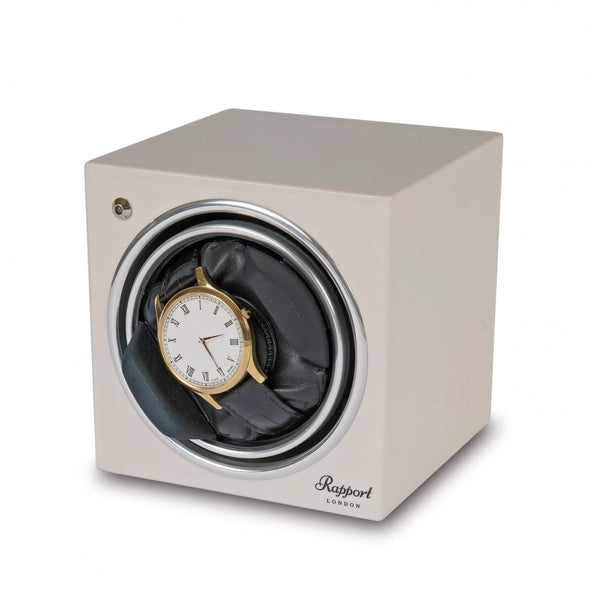 Evo Cube Watch Winder in Glacier White