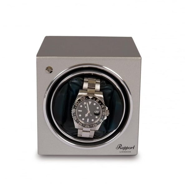 Evo Cube Watch Winder Platinum Silver