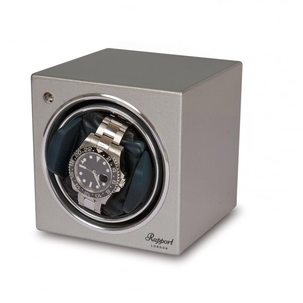 Evo Cube Watch Winder Platinum Silver