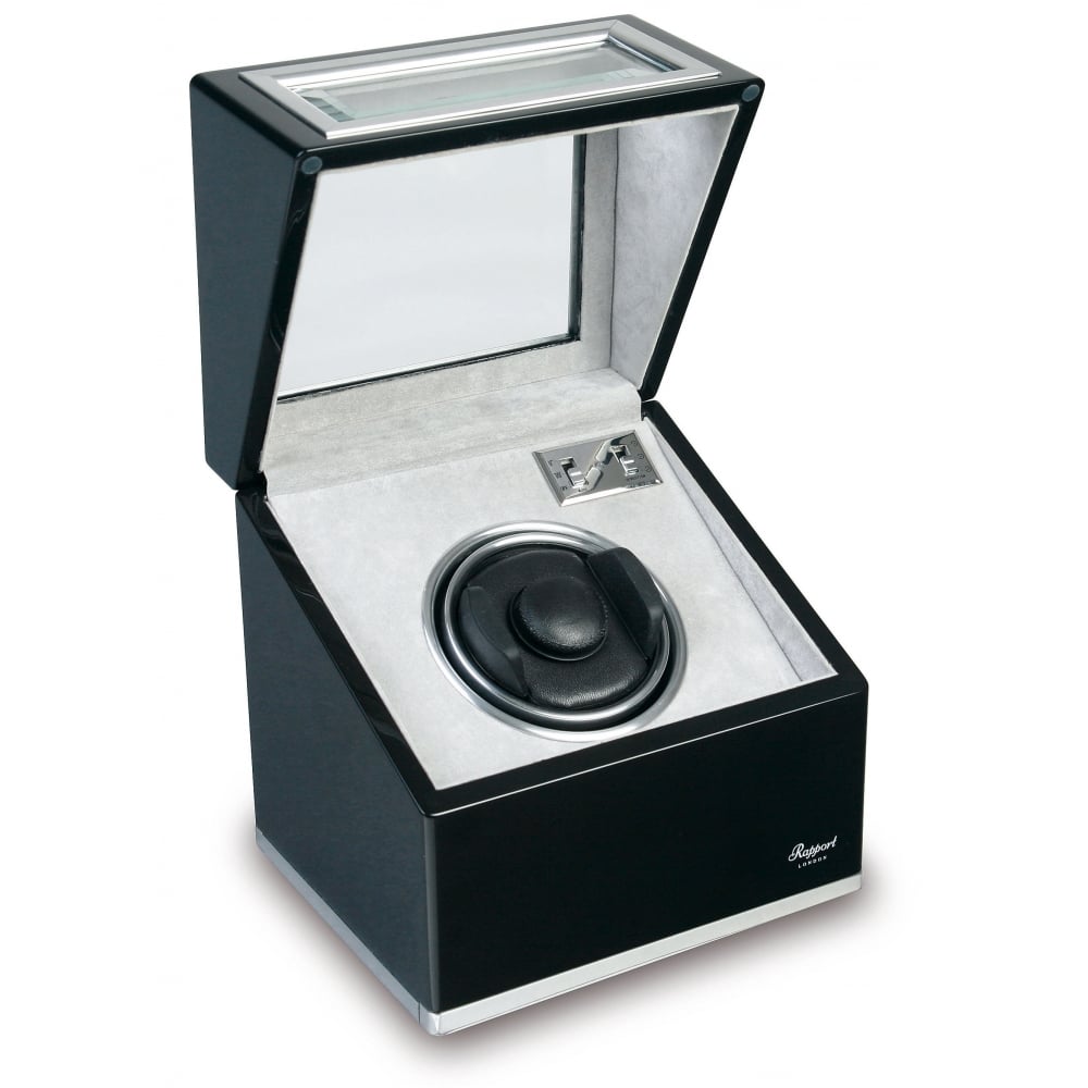 Sophisticat Mono Watch Winder - Piano Black Ebony & Aluminium