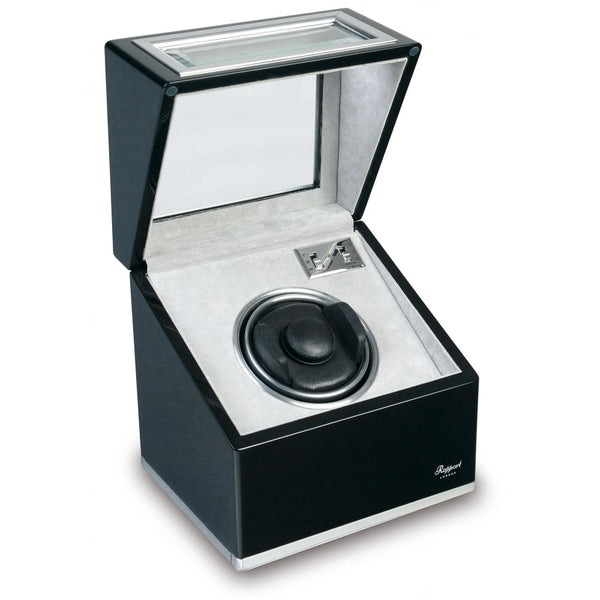 Sophisticat Mono Watch Winder - Piano Black Ebony & Aluminium