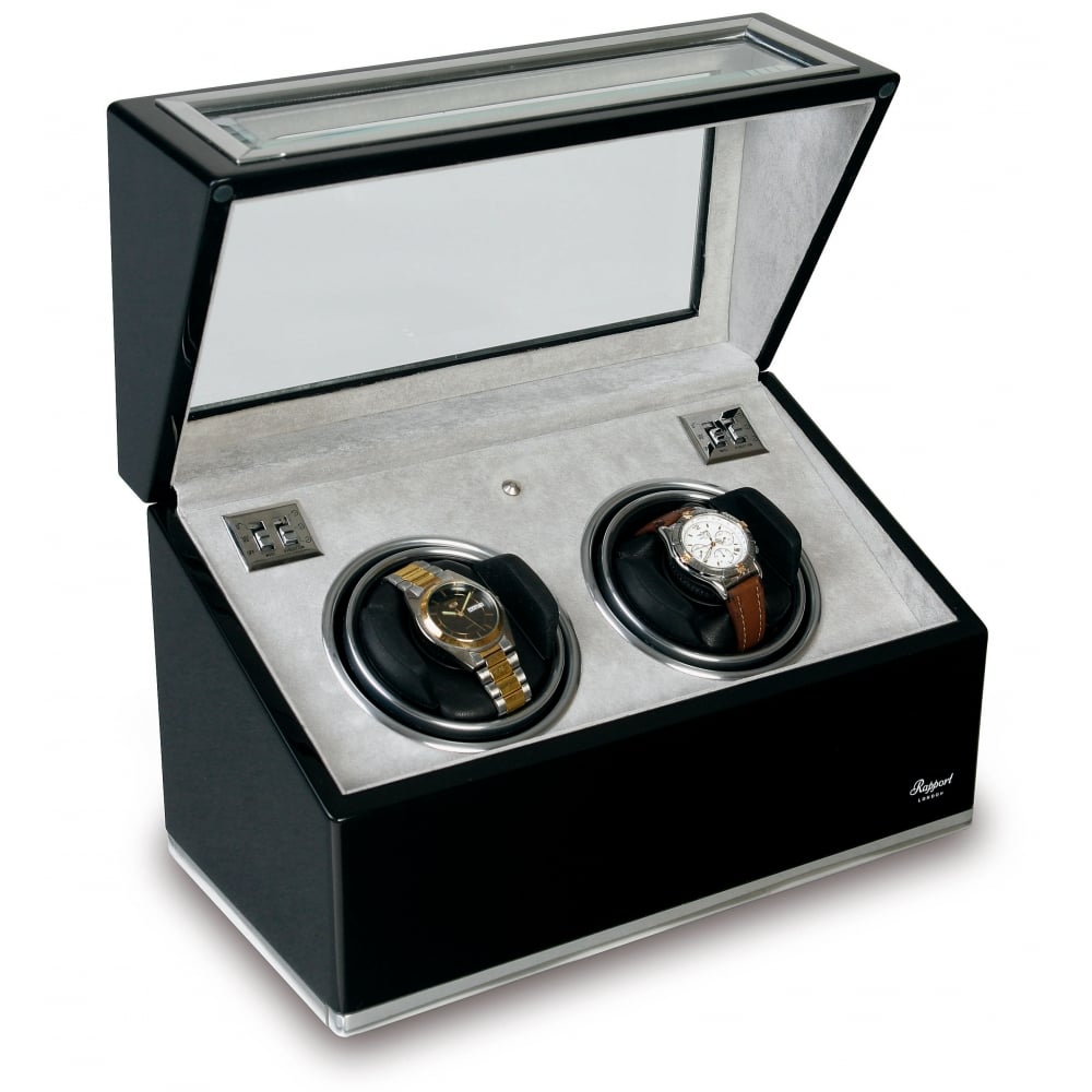 Sophisticat Duo Automatic Watch Winder - Black Ebony