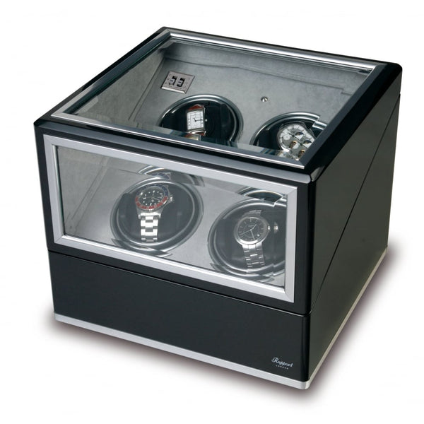 Sophisticat Black Ebony Quad Watch Winder