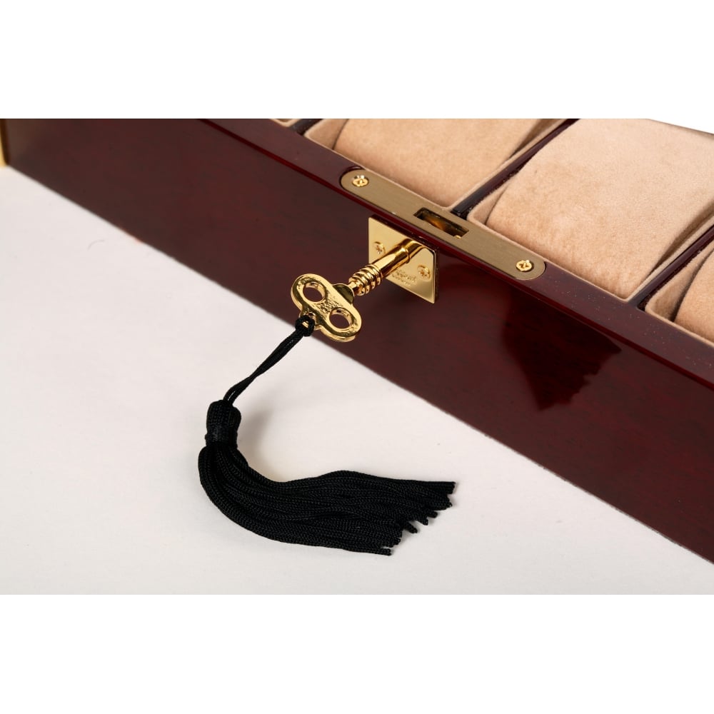 Captains 12 Collector Piano Finish Watch Box