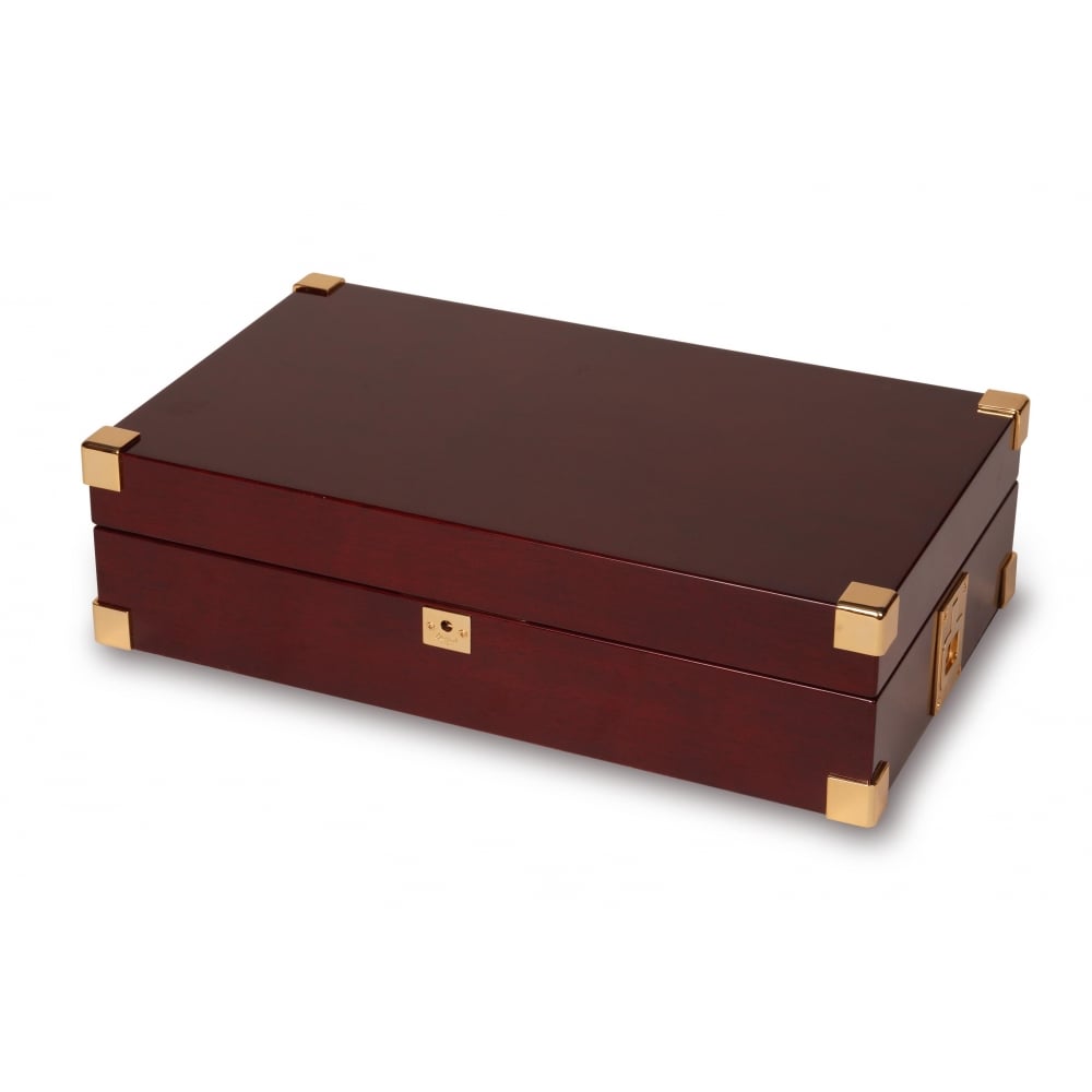 Captains 12 Collector Piano Finish Watch Box
